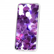 Чехол-накладка Samsung Galaxy A20S Kruche Print Purple leaves