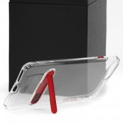 Чехол-накладка iPhone 7 Plus/8 Plus Hdci прозрачный с красной подставкой