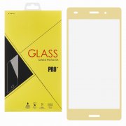 Защитное стекло Huawei P8 Lite Glass Pro Full Screen золотое 0.33mm