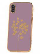 Чехол-накладка iPhone X/XS Kruche Plating Shell Grass purple