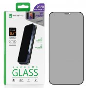 Защитное стекло iPhone 12 Pro Max Amazingthing Silk Privacy Dust Filter Black 0.33mm