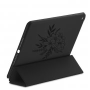 Чехол для планшета iPad Mini 4 черный Kruche Print Черный цветок