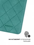 Чехол книжка iPhone X/XS Kruche Rhombus Turquoise