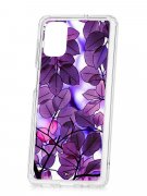 Чехол-накладка Samsung Galaxy M51 Kruche Print Purple leaves