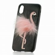 Чехол-накладка iPhone X/XS Фламинго 22034 черный