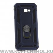 Чехол-накладка Samsung Galaxy J4 Plus 42002 с кольцом-держателем темно-синий