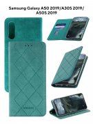 Чехол книжка Samsung Galaxy A50 2019/A30s 2019 Kruche Rhombus Turquoise