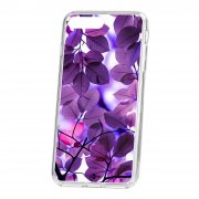 Чехол-накладка iPhone 7 Plus Kruche Print Purple leaves