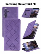 Чехол книжка Samsung Galaxy S23 FE Kruche Rhombus Lilac
