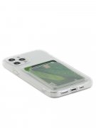 Чехол-накладка iPhone 12 Pro Derbi Poket с карманом для карт прозрачный
