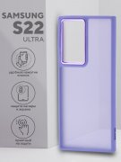 Чехол-накладка Samsung Galaxy S22 Ultra Kruche Camera Shine Lilac purple 