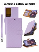 Чехол книжка Samsung Galaxy S21 Ultra Kruche Flip Royal view Light purple