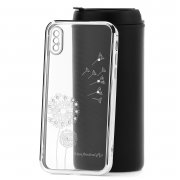 Чехол-накладка iPhone X/XS Kruche Flash drill Silver