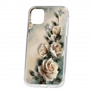 Чехол-накладка iPhone 11 Kruche Print Белые розы