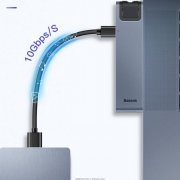 ХАБ для MacBook Pro Baseus Multi-functional Seven-in-one CAHUB-L0G Gray УЦЕНЕН