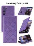 Чехол книжка Samsung Galaxy S23 Kruche Rhombus Lilac