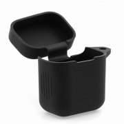 Чехол для Xiaomi AirDots Pro силиконовый черный с карабином