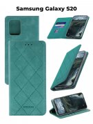Чехол книжка Samsung Galaxy S20 Kruche Rhombus Turquoise