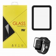 Защитное стекло Apple Watch 38mm Glass Pro Full Glue 5D чёрное 0.33mm