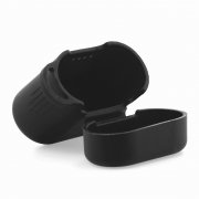 Чехол для Huawei Honor FlyPods силиконовый черный с карабином