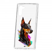 Чехол-накладка Samsung Galaxy Note 10 Kruche Print Доберман