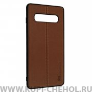Чехол-накладка Samsung Galaxy S10+ Hdci коричневый
