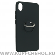 Чехол-накладка Xiaomi Redmi 7A Derbi Slim Silicone-3 с кольцом черный
