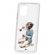 Чехол-накладка Samsung Galaxy S10 Lite Kruche Print Рисуя любовь