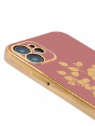 Чехол-накладка iPhone 12 mini Kruche Plating Shell Camellia red 