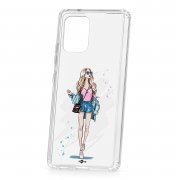 Чехол-накладка Samsung Galaxy S10 Lite Kruche Print Fashion Girl