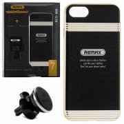 Чехол-накладка + автодержатель iPhone 7 Remax RM-C19 черный