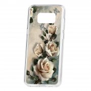 Чехол-накладка Samsung Galaxy S8 Plus Kruche Print Белые розы