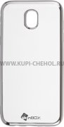 Чехол силиконовый Samsung Galaxy J5 2017 SkinBox chrome border 4People серебристый