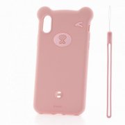 Чехол-накладка iPhone XS Max Baseus Bear Pink УЦЕНЕН