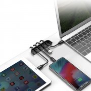 Держатель для проводов+аппликатор для стекла iPhone XS Max Baseus Holder Black