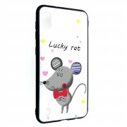 Чехол-накладка Samsung Galaxy A10 2019 Lucky rat Bow Tie red