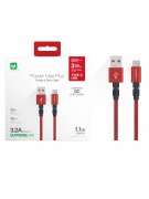 Кабель USB-Type-C Amazingthing SupremeLink Power Max Plus Antimicrobial Protection Red 1.1m 3.2A