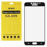Защитное стекло Samsung Galaxy C7 Aiwo Full Screen черное 0.33mm