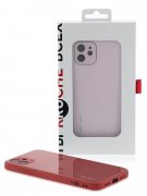 Чехол-накладка iPhone 12 Kruche Liquid glass Red 