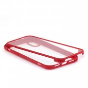 Чехол-накладка iPhone X/XS Kruche Flexible Side Frame Red
