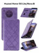 Чехол книжка Huawei Honor 50 Lite/Nova 8i Kruche Rhombus Lilac