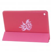 Чехол для планшета iPad Mini 4 красный Kruche Print Белый цветок
