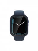 Защитное стекло для Apple Watch 45mm Amazingthing Marsix Dark Blue с бампером 