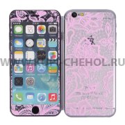 Защитное стекло iPhone 6/6S 9343 2 в 1 розовое