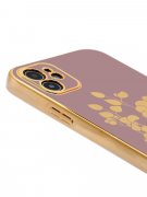 Чехол-накладка iPhone 12 Kruche Plating Shell Grass purple 