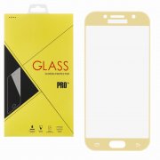 Защитное стекло Samsung Galaxy A3 (2017) A320 Glass Pro Full Screen 3D золотое 0.33mm