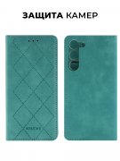 Чехол книжка Samsung Galaxy S23 Plus Kruche Rhombus Turquoise