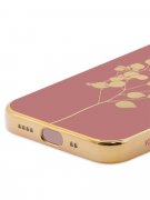 Чехол-накладка iPhone 12 mini Kruche Plating Shell Camellia red 