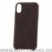 Чехол-накладка iPhone XS Max Kruche SLE14 Leather Brown