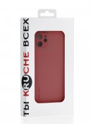 Чехол-накладка iPhone 12 Kruche Liquid glass Red 